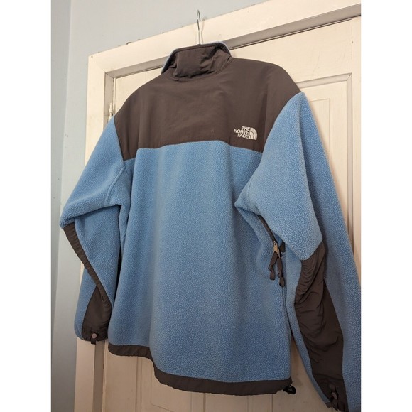 Vtg Women's North Face Soft Shell zip jacket size xl blue/blk used - Picture 4 of 6